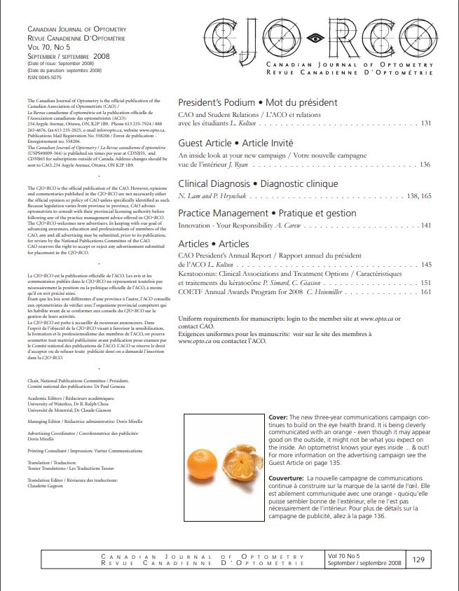 					Afficher Vol. 70 No. 5 (2008): September - 2008
				