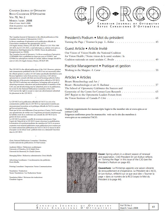 					Afficher Vol. 70 No. 2 (2008): March - 2008
				