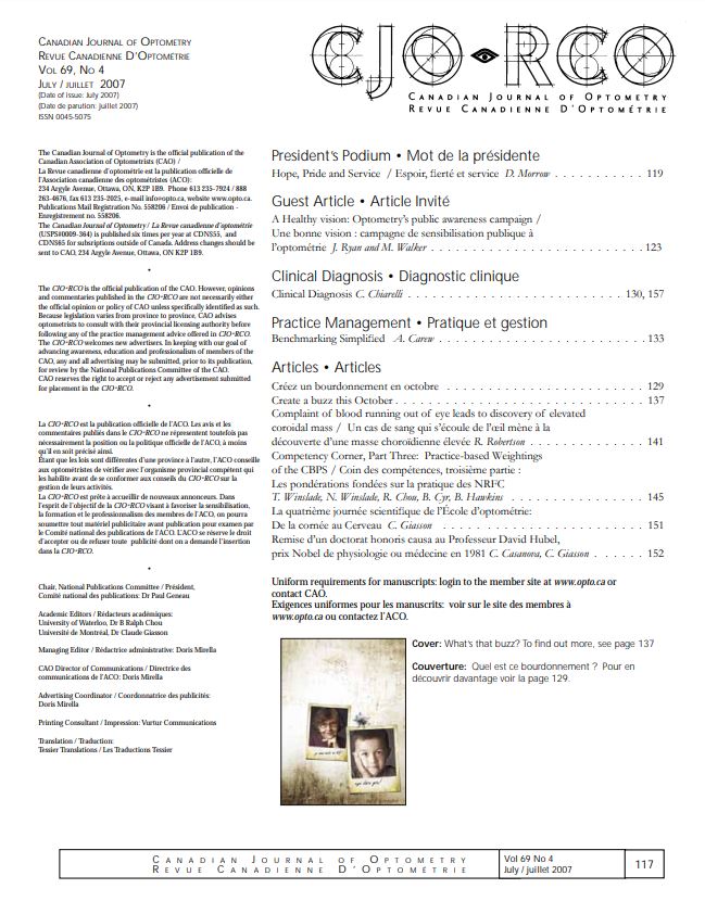 					Afficher Vol. 69 No. 4 (2007): July - 2007
				